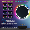 Round LED Bathroom Mirror With Front Light 3 Colors + Rainbow RGB Color Changing Backlit Round Lighted Mirror for Wall Anti Fog 30" Smart Circle Mood Light Up Mirror