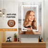 Bathroom Mirror Cabinets with Lights: Wall Mounted Bathroom Cabinets with Mirror - LED Mirror Cabinet with Anti Fog Memory Function - Adjustable Shelves, 3 Colors Dimmable Touch Sensor