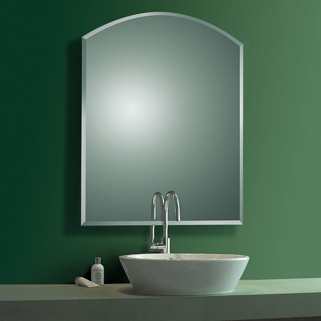 Arch Bathroom Wall Mirror Modern Stylish With Bevel Plain