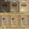 24x36 Inch Gold Tempered Glass LED Arched Mirror for Bathroom Vanity Mirror Or Wall Decor Arch Mirror Brushed Metal Frame Wall Mounted Mirror for Bathroom