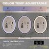 Oval Bathroom Mirror Anti-Fog 3 Colors Light, Wall Mounted Lighted Bathroom Vanity Mirror, Smart Makeup Mirror Touch Switch, Oval Lighted Mirror for Bathroom, Black, 23.6" W X 31.49" H