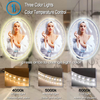 Crystal Oval Vanity Mirror with Lights 20 X 30 Inch Crystal Oval Lighted Mirror for Bathroom Wall Light Up LED Ovals Mirrors with Diamond Front Light Smart Memory 3 Color Dimmable Anti-Fog
