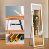 Led Body Mirror, Lighted Full Length Mirror, Full Body Dressing Standing Mirrors, Hanging Mounted Mirrors for Living Room, Bedroom. (60"x16") White