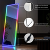 RGB Full Length Mirror With LED Lights, 63" X 22" Large Stand Up, Free Standing Floor Or Wall Mounted Hanging, Dimmable 7 Color & 7 Dynamic Lighting