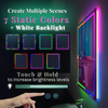  ROUND CORNER LED Bathroom Mirror with Lights, RGB Lighted Vanity Mirrors for Bathroom Wall, Backlit And Front Light, Dimmable Touch Screen Mirror Tempered Glass, 16 X 24 Inch