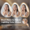 LED Irregular Bathroom Mirror, 20"x28" Teardrop Shape Frameless Wall Vanity Mirror, 3-Color Adjustal, Dimmable, Anti-Fog, Irregular Led Makeup Mirror, Smart Memory Function, IP65 Waterproof