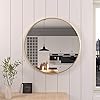 Zhuotai Round Framed LED Lighted Bathroom Mirror, Dimmable Vanity Mirror for Wall, Backlit And Front Lighted, Anti-Fog (Horizontal/Vertical)