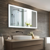 Big LED Bathroom Mirror, Anti-Fog, Dimmable, Backlit + Front Lit, Lighted Bathroom Vanity Mirror, Memory Function, Tempered Glass