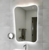 Backlit Bathroom Mirror with LED - Irregular Modern LED Custom Size Mirror - Asymmetrical Modern Hanging Led Wall Mirror Aesthetic Pebble