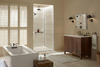 Beveled Medicine Cabinet with Mirror Doors & Adjustable Shelves, Rectangular Beveled Edge Frame, 30" X 26"