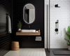 Oval LED Bathroom Mirror, Lighted Wall Mounted Vanity Mirror, Anti-Fog IP65 Waterproof Smart Mirror, Memory Function,3000-6000K(Horizontal Or Vertical)