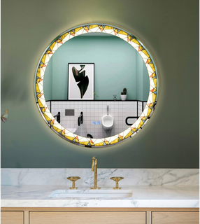 Zhuotai Round Framed LED Lighted Bathroom Mirror, Dimmable Vanity Mirror for Wall, Backlit And Front Lighted, Anti-Fog (Horizontal/Vertical)