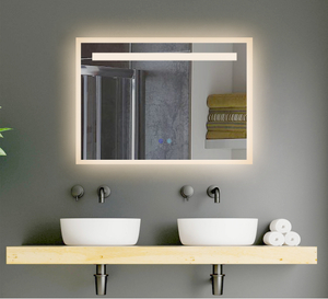 LED Bathroom Mirror with Front And Backlight, Stepless Dimmable Wall Mirrors with Anti-Fog, Shatter-Proof, Memory, 3 Colors, Double LED Vanity Mirror(Horizontal/Vertical)