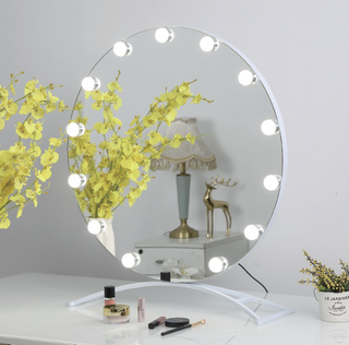 Round Tabletop Hollywood Makeup Mirror