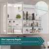 Medicine Cabinet with Mirror And LED Light, Wall Mounted Bathroom Mirror with Storage, 2 Doors Bathroom Wall Cabinet, Memory Dimmable 3 Color Temp, Adjustable Shelves, 39.4''x23.6''