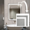 LED Bathroom Mirror with Lights, Anti-Fog, Dimmable, Backlit + Front Lit, Lighted Bathroom Vanity Mirror for Wall, Memory Function, Tempered Glass