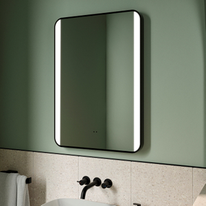 Left and Right Frontlit Mirror with Black Frame, Smart Led Vanity Mirrors, Dimmable, Anti-Fog, Memory, Tempered Glass, Horizontal/Vertical