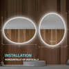Oval LED Bathroom Mirror 28