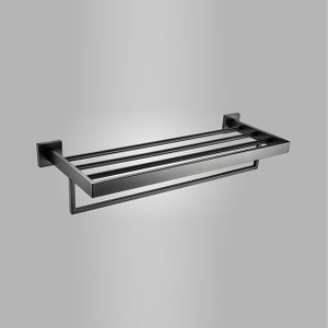  Black Color China Manufacture Wall Mounted SUS 304 Stainless Steel Bath Towel Rack 