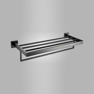  Black Color China Manufacture Wall Mounted SUS 304 Stainless Steel Bath Towel Rack 