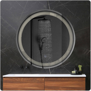 Zhuotai Round LED Mirror with Metal Frame And Bevel