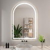 Oval LED Bathroom Mirrors with Lights 24"x36"Arched Mirror for Wall,Anti-Fog,LED Mirrors with Front Light And Backlit, Memory Function for Vanity,Bathroom, Entryway, Living Room