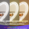 24"x24" Heart Shaped Mirror Crushed Diamond, RGBWY LED Heart Vanity Mirror with Lights, 3 Lighting Modes And 7 Static Colors, Wall Mounted LED Bathroom Mirror, Dimmable, Memory Function
