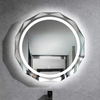 Illuminated Bathroom Mirror LED,Round Frameless Mirror,Wall Mounted Vanity Mirror |60/70/80cm| One-Touch Light Switch-White/Warm/Two-Color Light (Three Styles Optional)