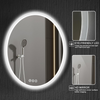 Round LED Bathroom Mirror, 3 Colors Light Dimmable Wall Mounted LED Mirror, Bathroom Mirror with Lights, Anti-Fog Backlit Lighted Round LED Mirror for Bathroom