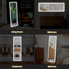 64"x 21" Full Length Mirror with LED Lights Floor Stand Free Standing Leaning Led Fulll Body Mirror, White