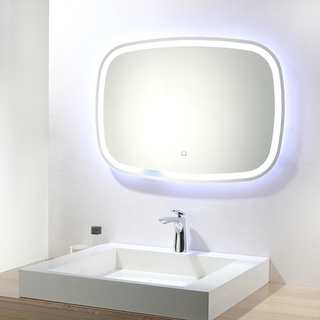 UNIQUE DRUMP SHAPED LED ILLUMINATED BATHROOM MIRROR